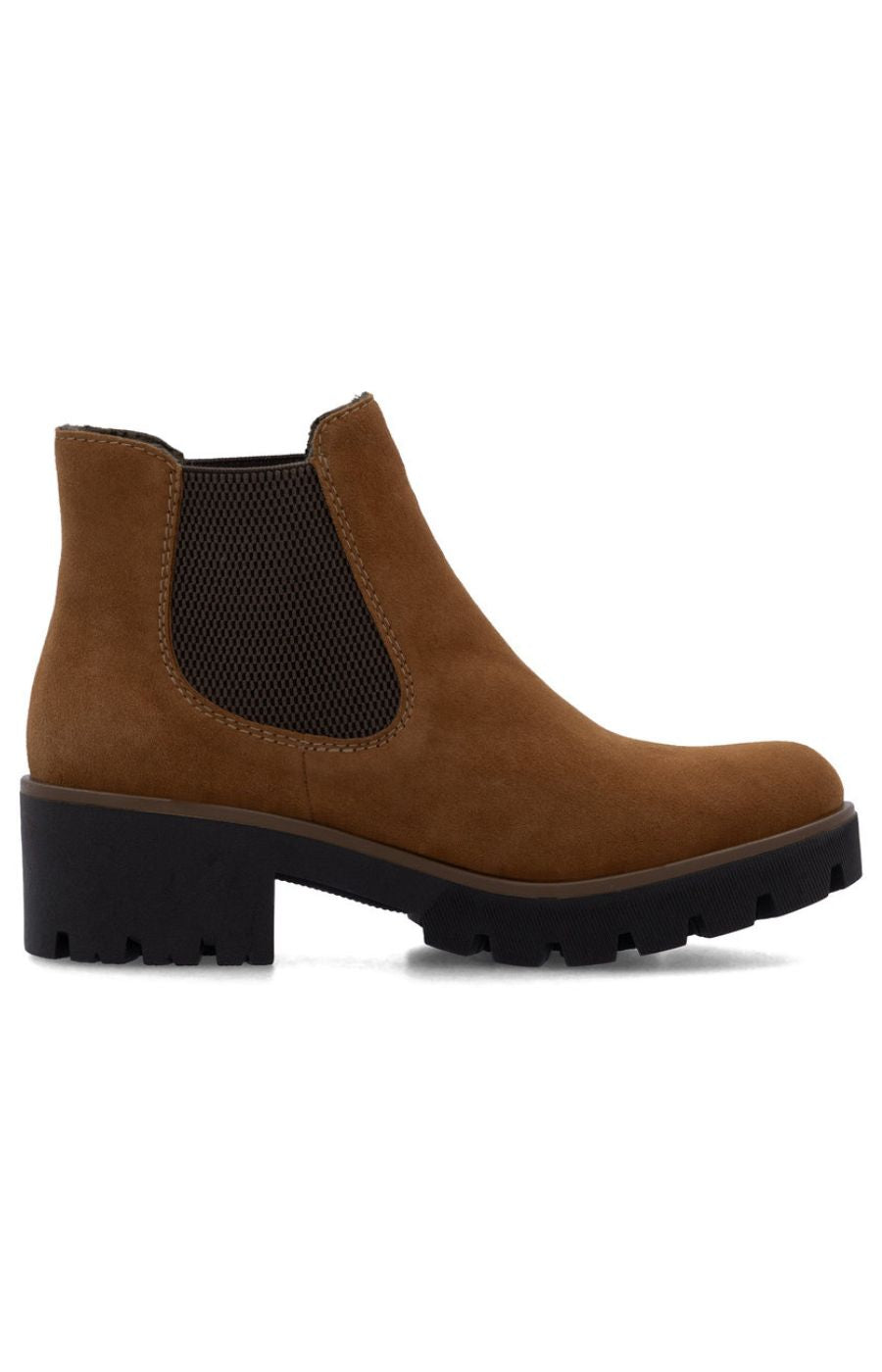 Rieker Suede Chelsea Boot in Brown