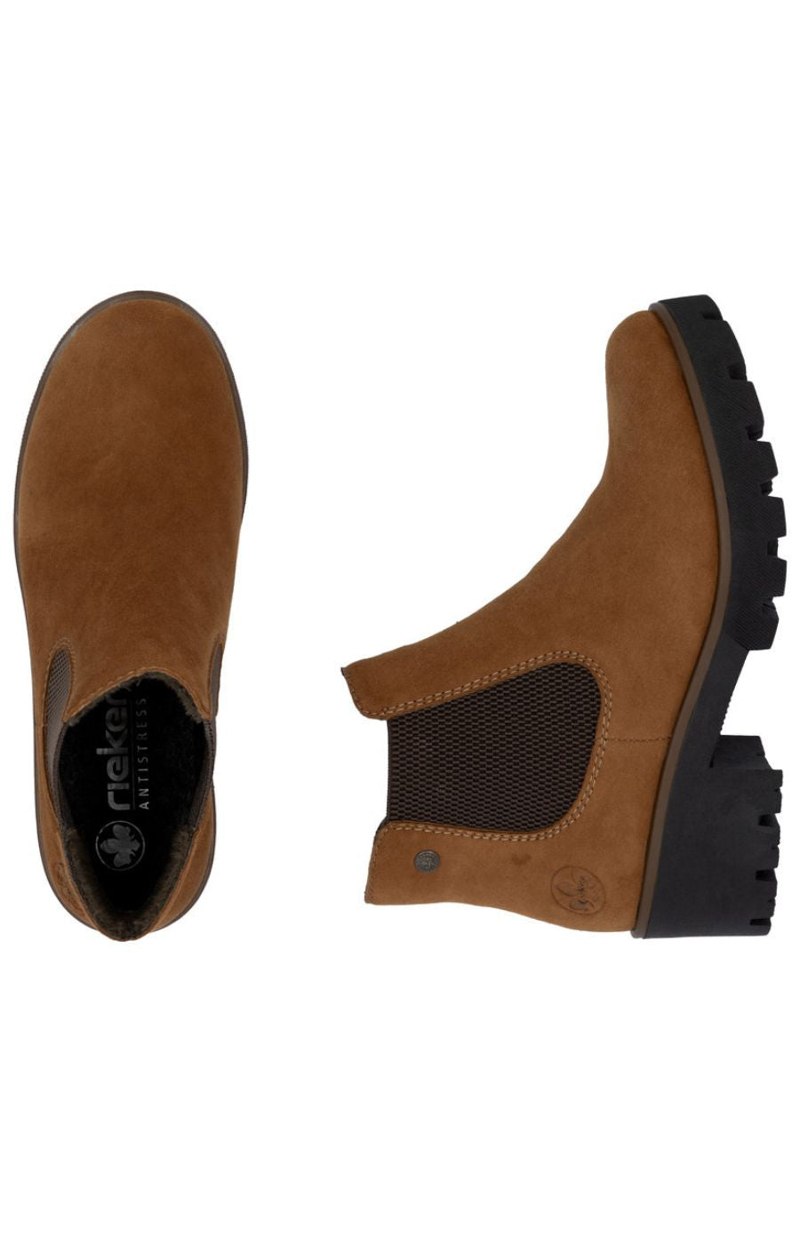 Rieker Suede Chelsea Boot in Brown