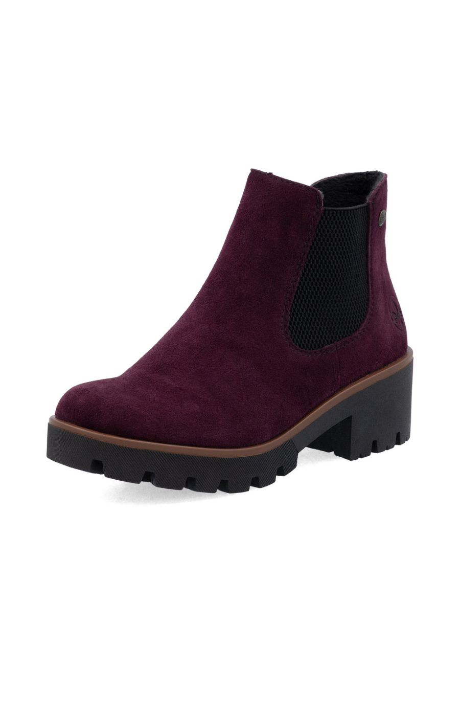 Rieker Suede Chelsea Boot in Wine