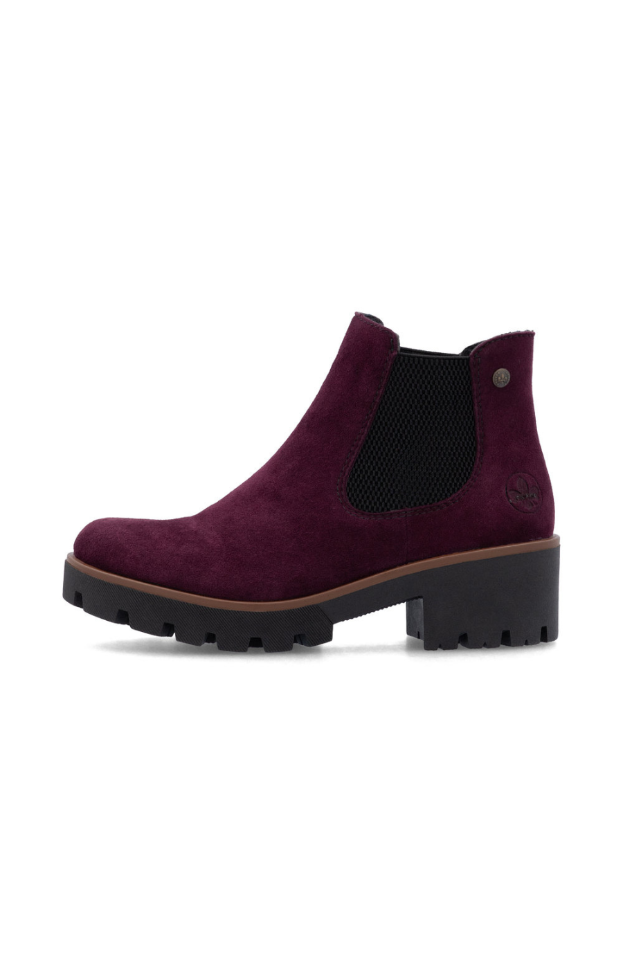 Rieker Suede Chelsea Boot in Wine