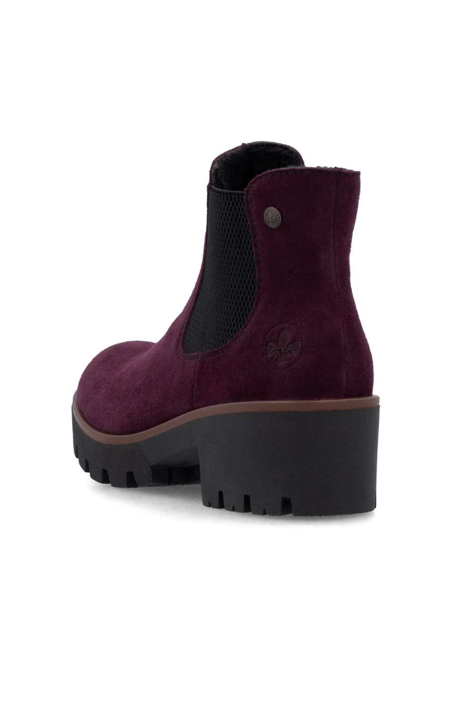 Rieker Suede Chelsea Boot in Wine
