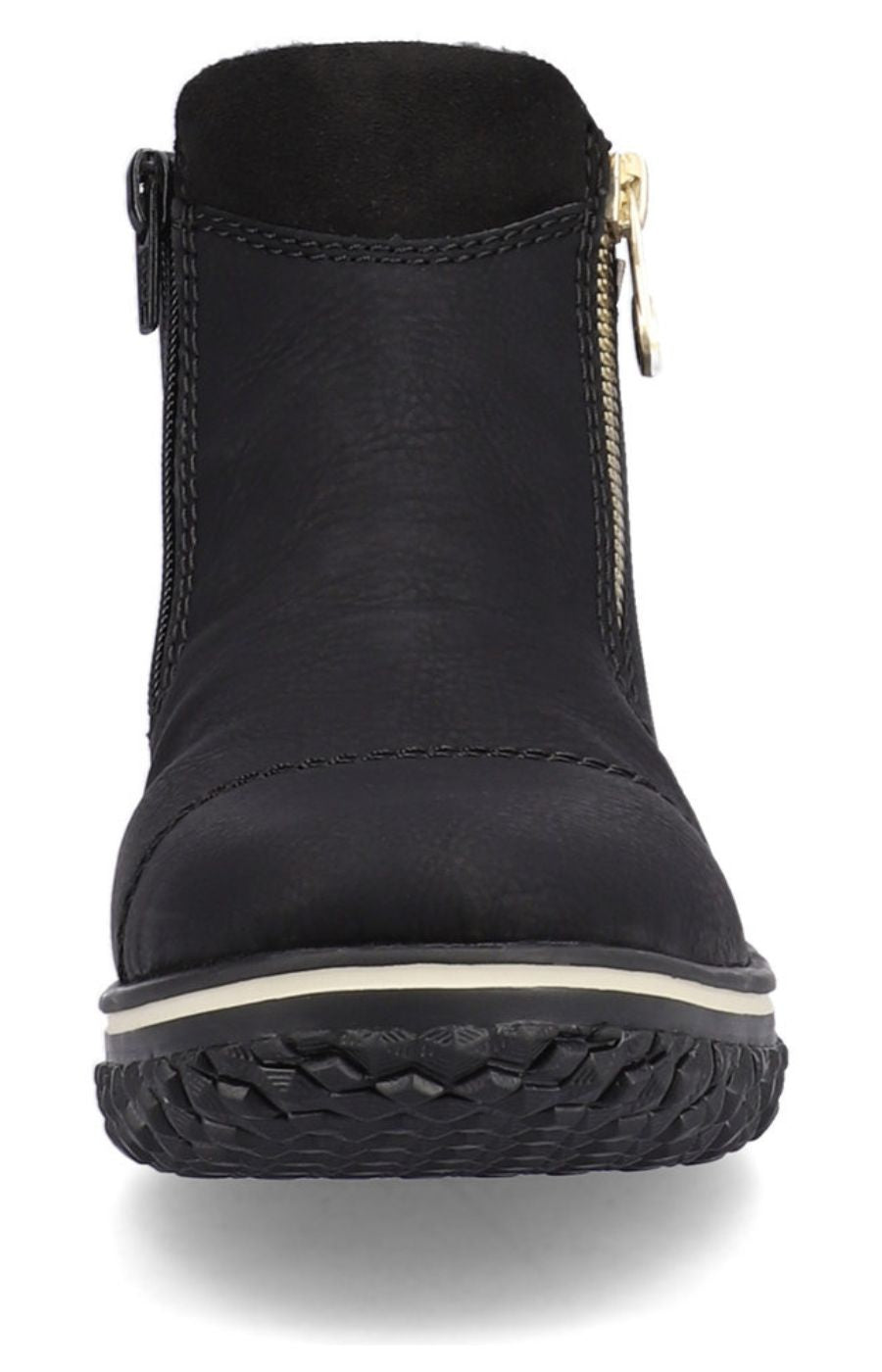 Rieker Zip Ankle Boots in Black