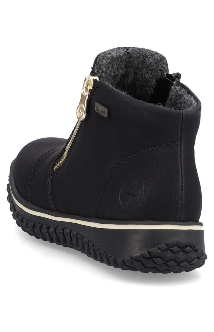 Rieker Zip Ankle Boots in Black