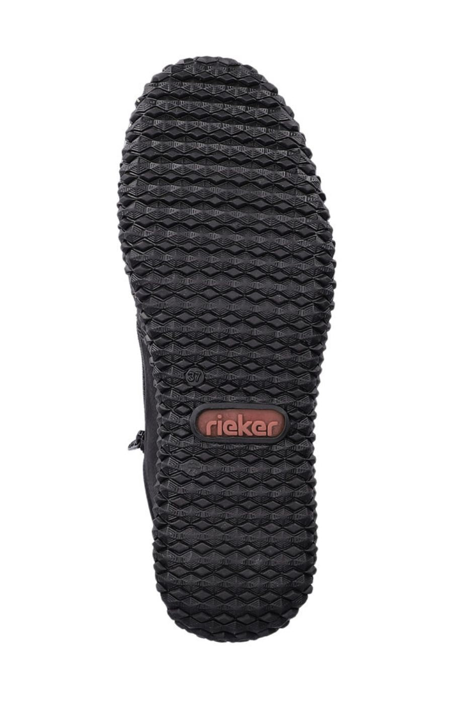 Rieker Zip Ankle Boots in Black