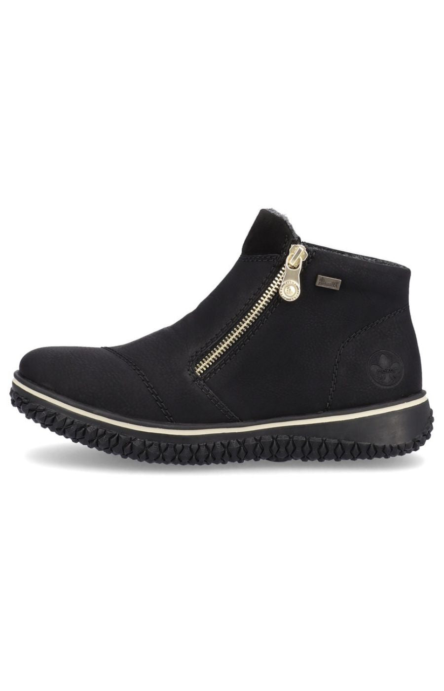 Rieker Zip Ankle Boots in Black