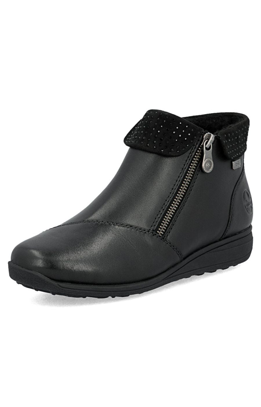Rieker Zip Boots in Black