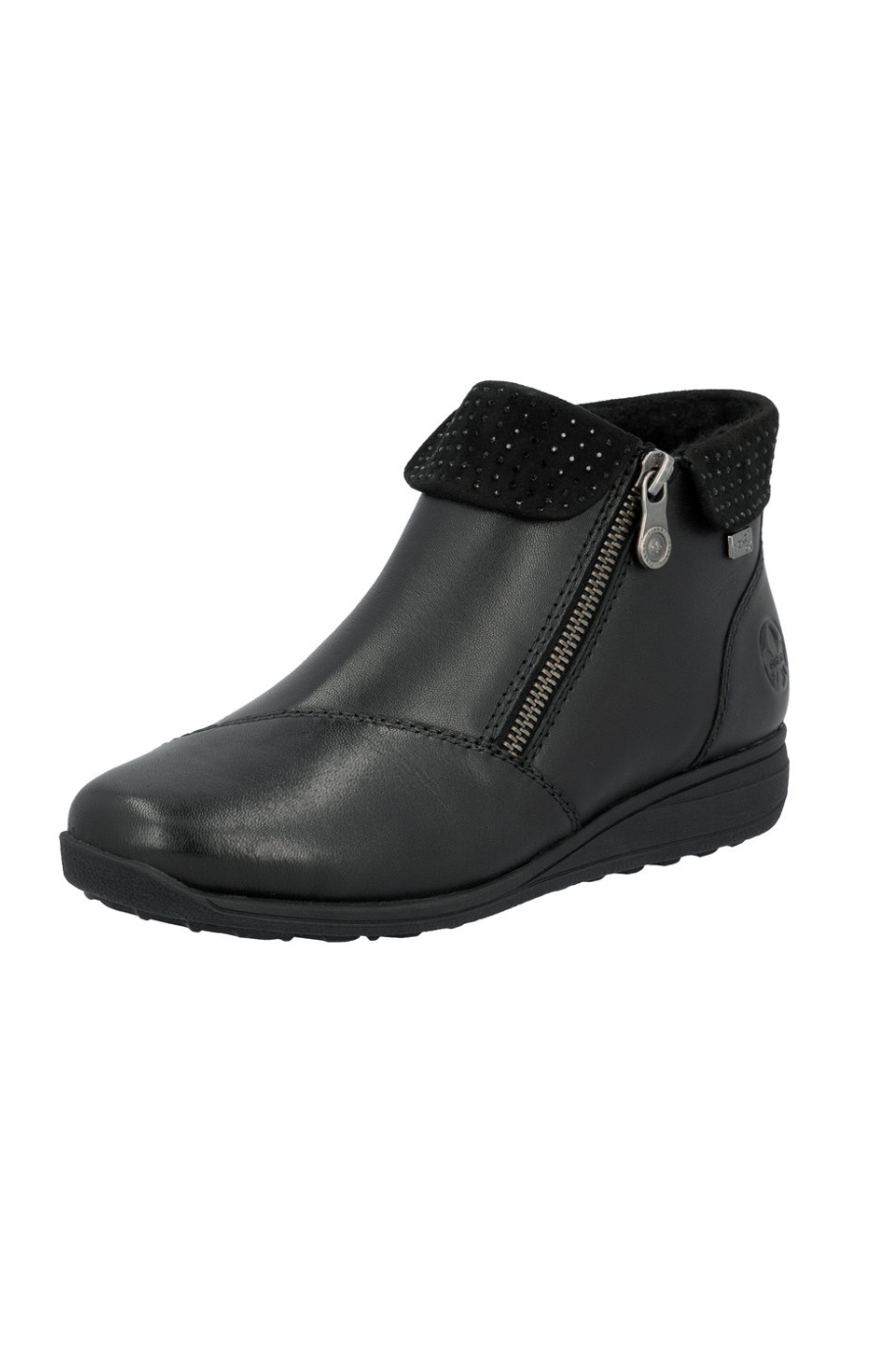 Rieker Zip Boots in Black