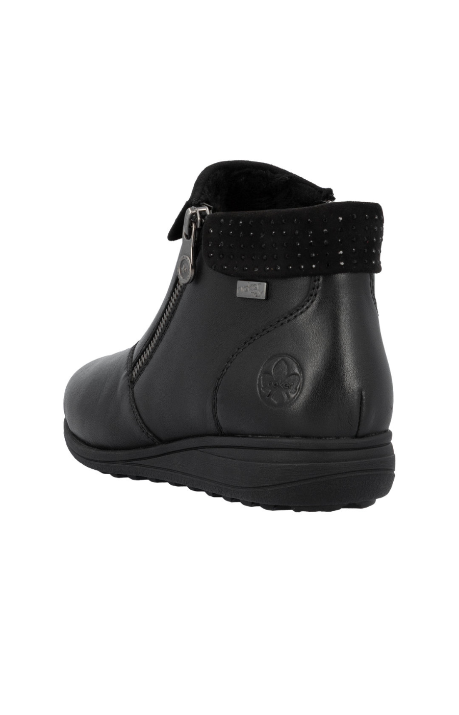 Rieker Zip Boots in Black