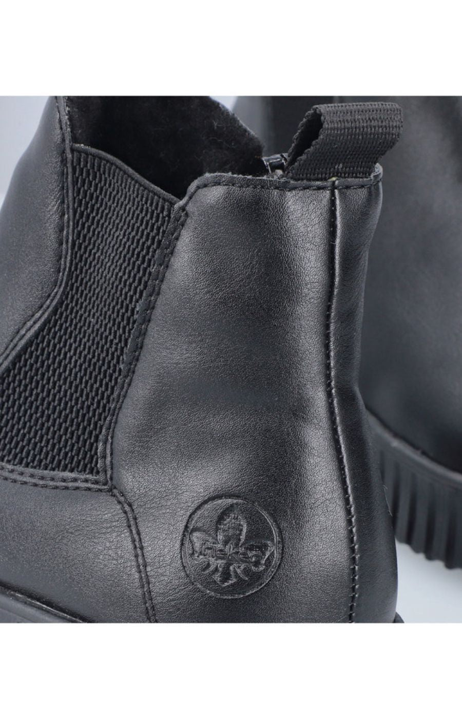 Rieker Zip Chelsea Boot in Black