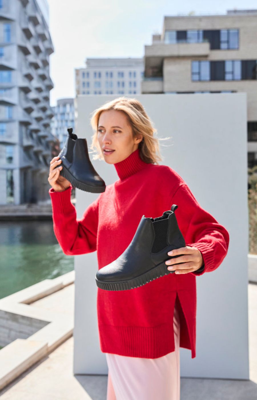 Rieker Zip Chelsea Boot in Black
