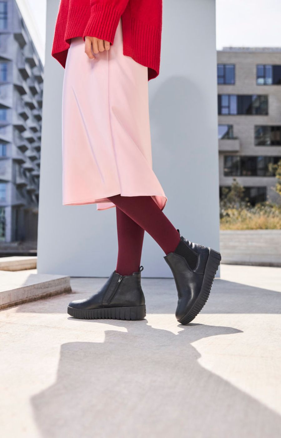 Rieker Zip Chelsea Boot in Black