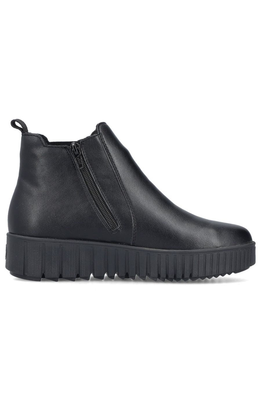 Rieker Zip Chelsea Boot in Black