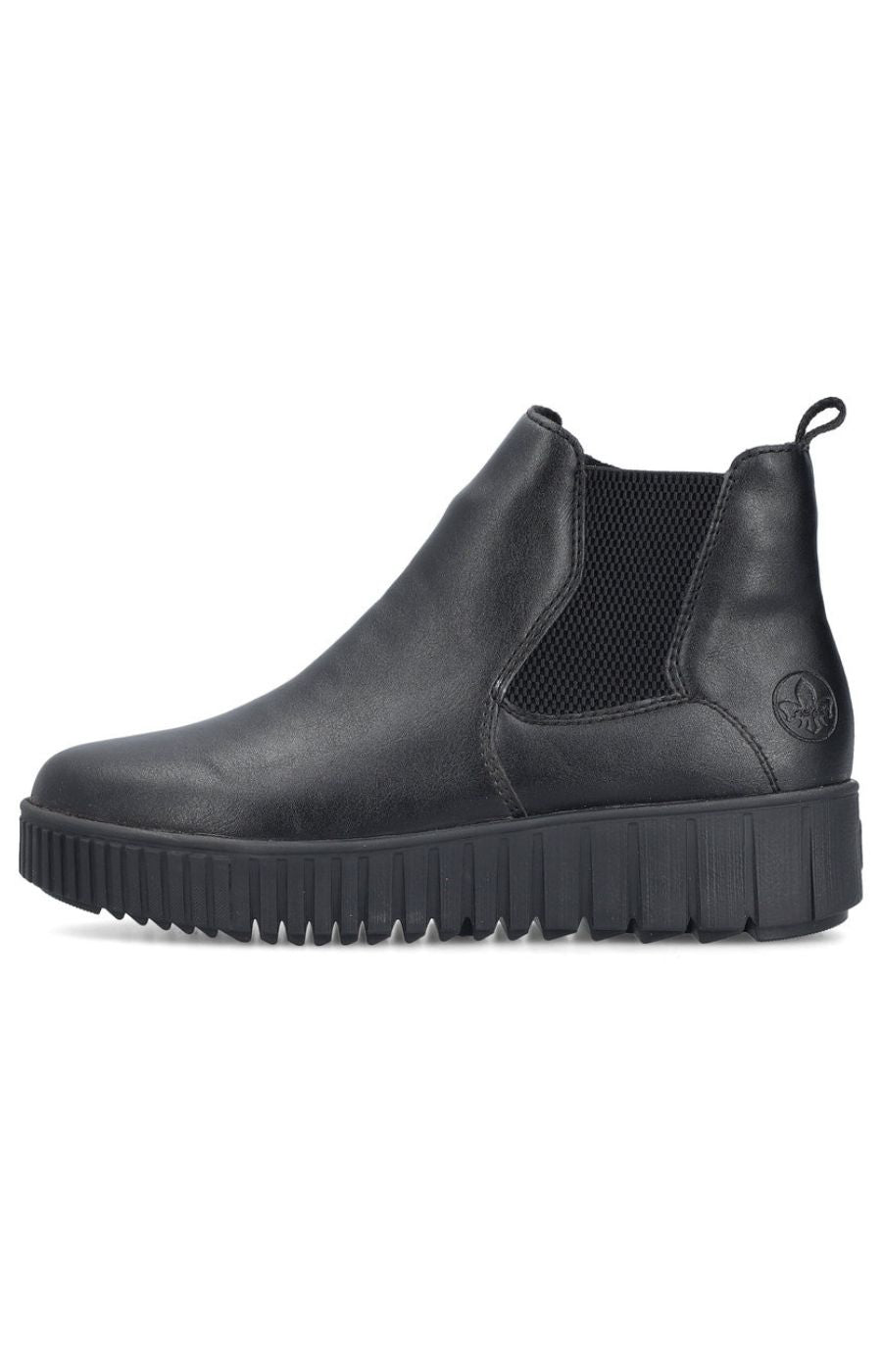 Rieker Zip Chelsea Boot in Black