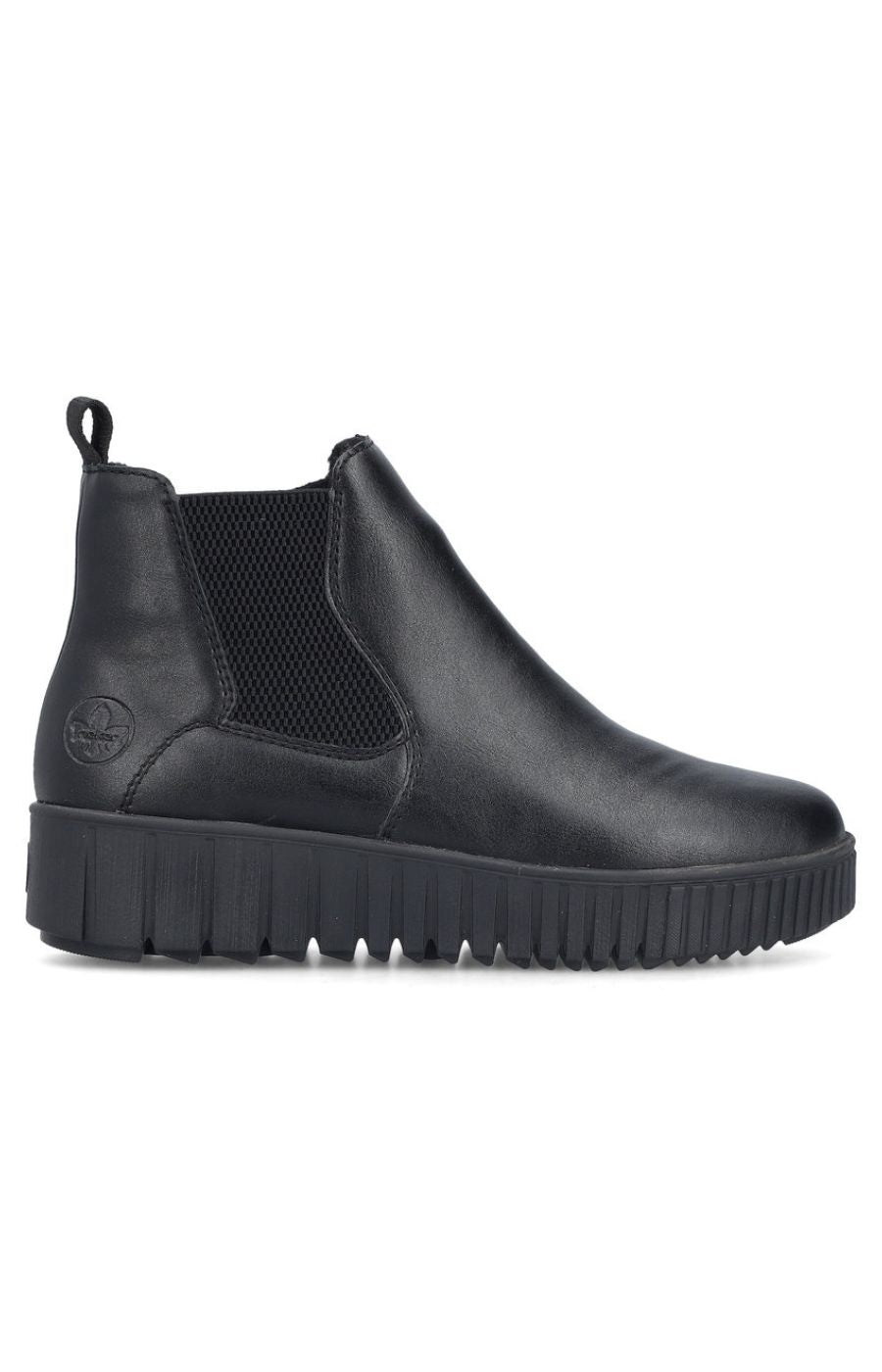 Rieker Zip Chelsea Boot in Black