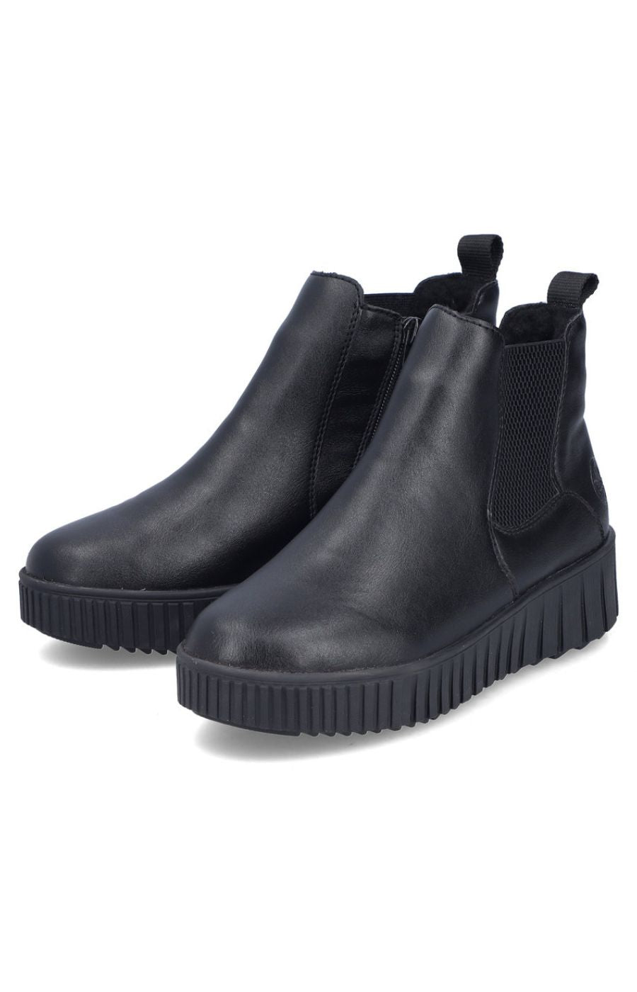 Rieker Zip Chelsea Boot in Black