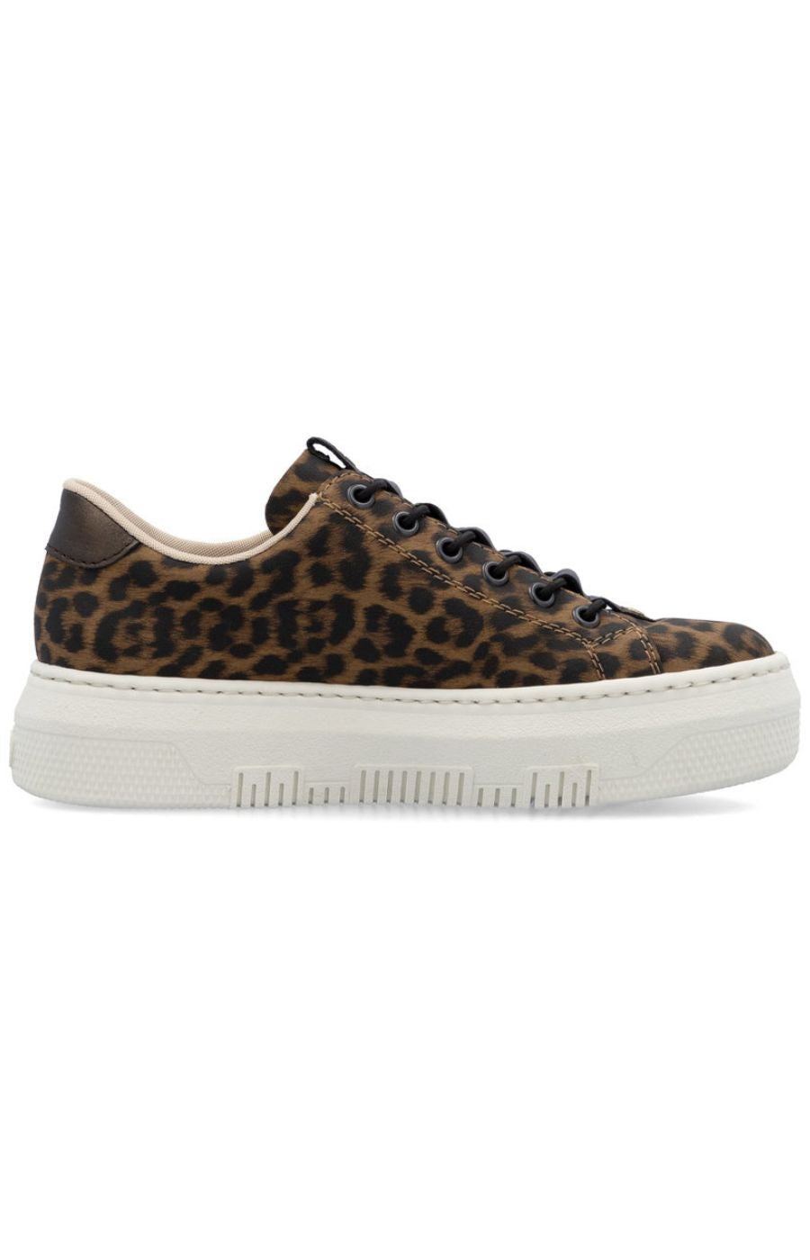 Rieker Zip Trainer in Leopard Print