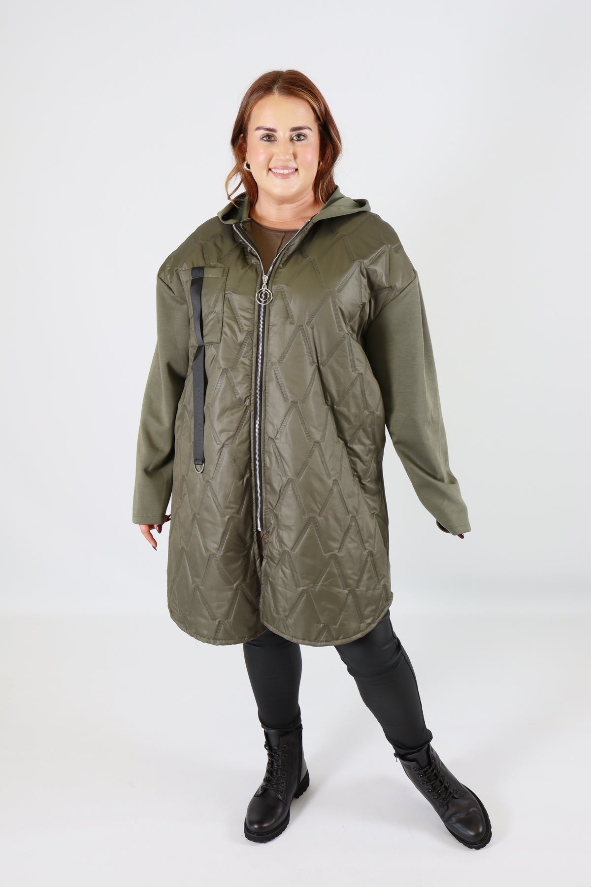 River Longline Jacket in Khaki