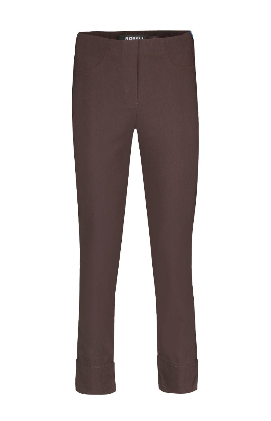 Robell 7/8ths Trousers in Chocolate