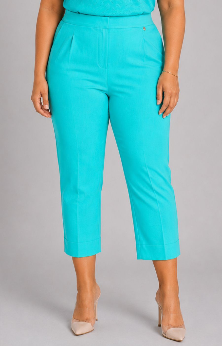 Robell Crop Trousers | Aqua