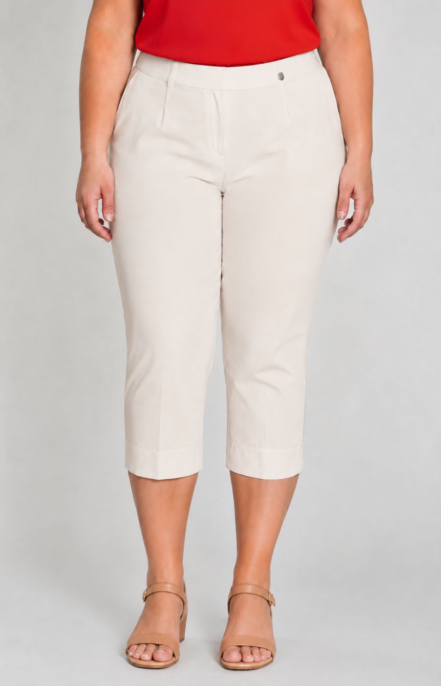 Robell Crop Trousers | Cream