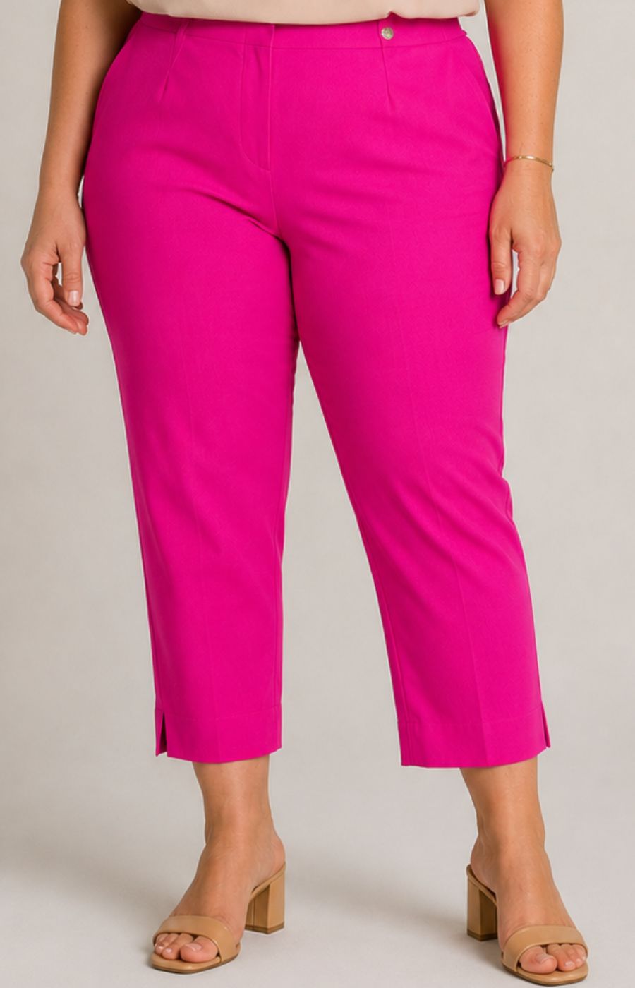 Robell Crop Trousers | Fuchsia