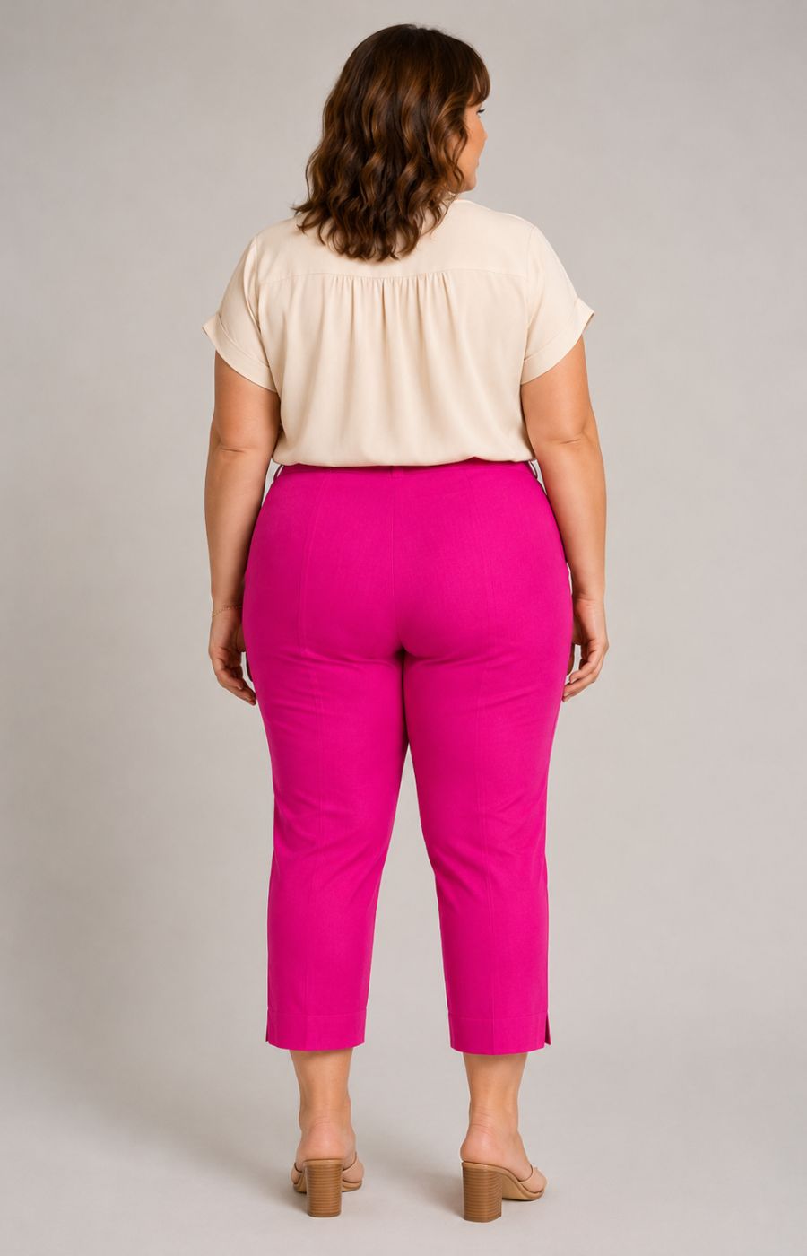 Robell Crop Trousers | Fuchsia