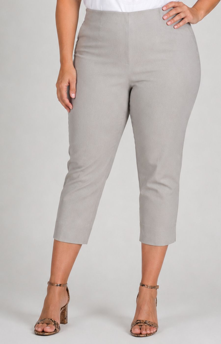 Robell Crop Trousers | Taupe