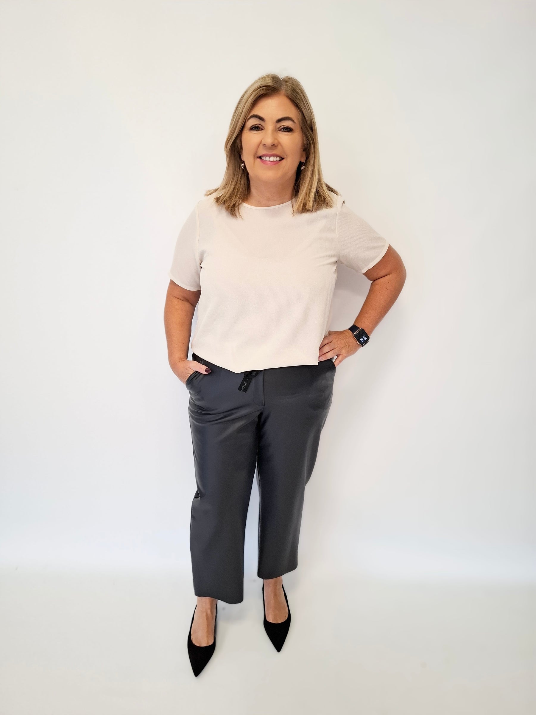 Robell Kati Leather Trousers in NavyRobell Kati Leather Trousers in Charcoal