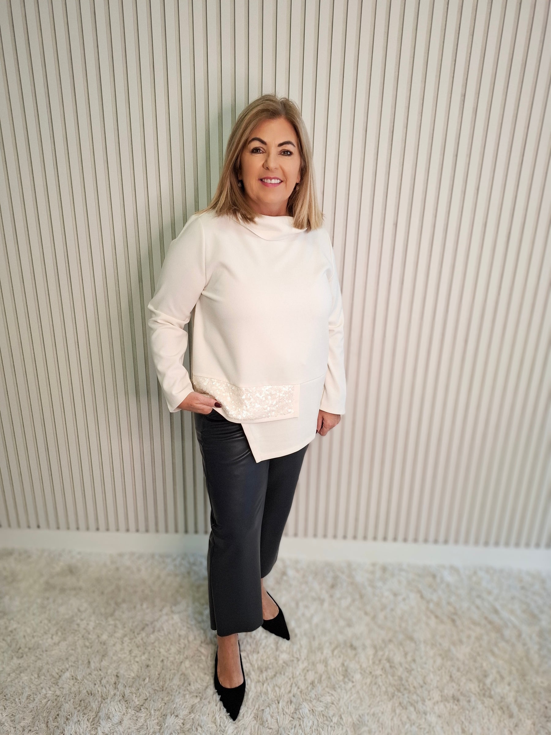 Robell Kati Leather Trousers in NavyRobell Kati Leather Trousers in Charcoal