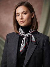 Roxie Silk Scarf in Black