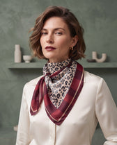 Roxie Silk Scarf in Red