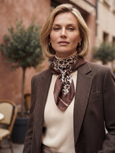 Roxie Silk Scarf in Tan