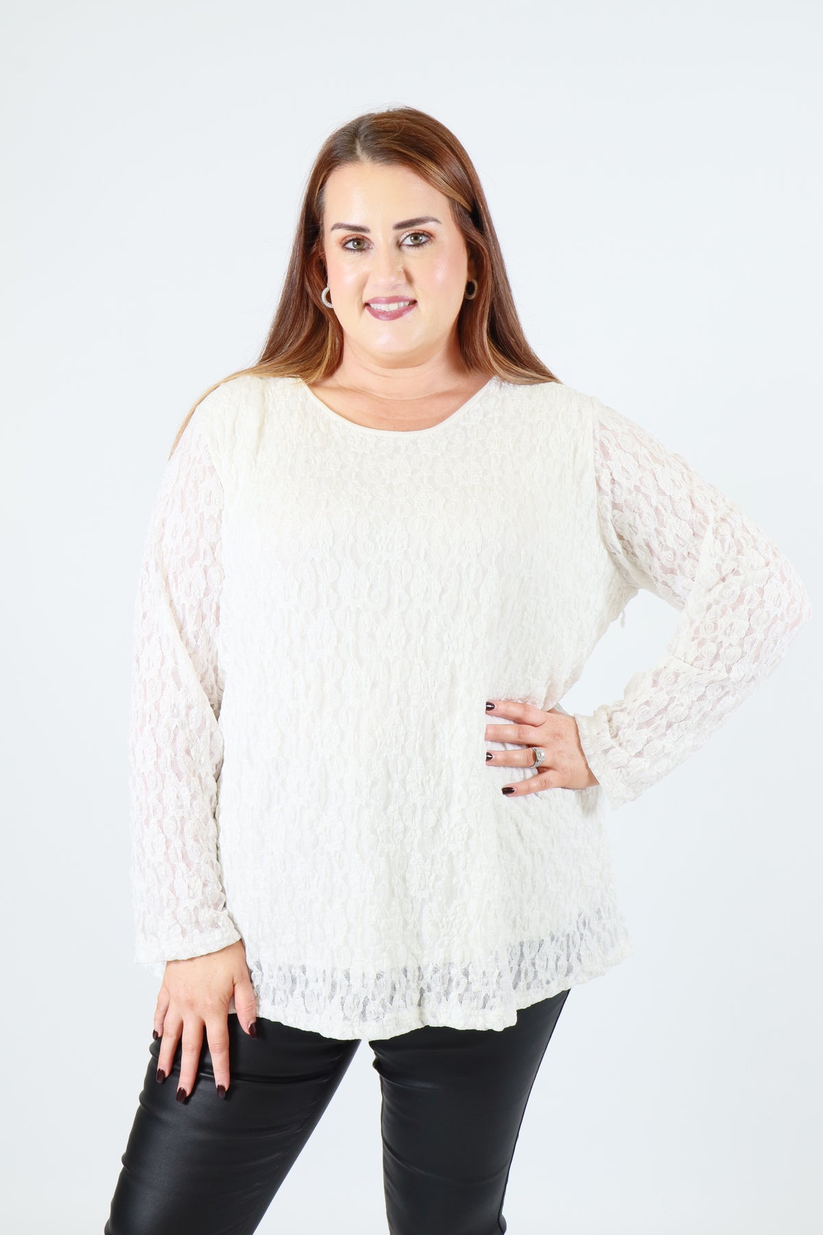 Roxy Lace Top in White