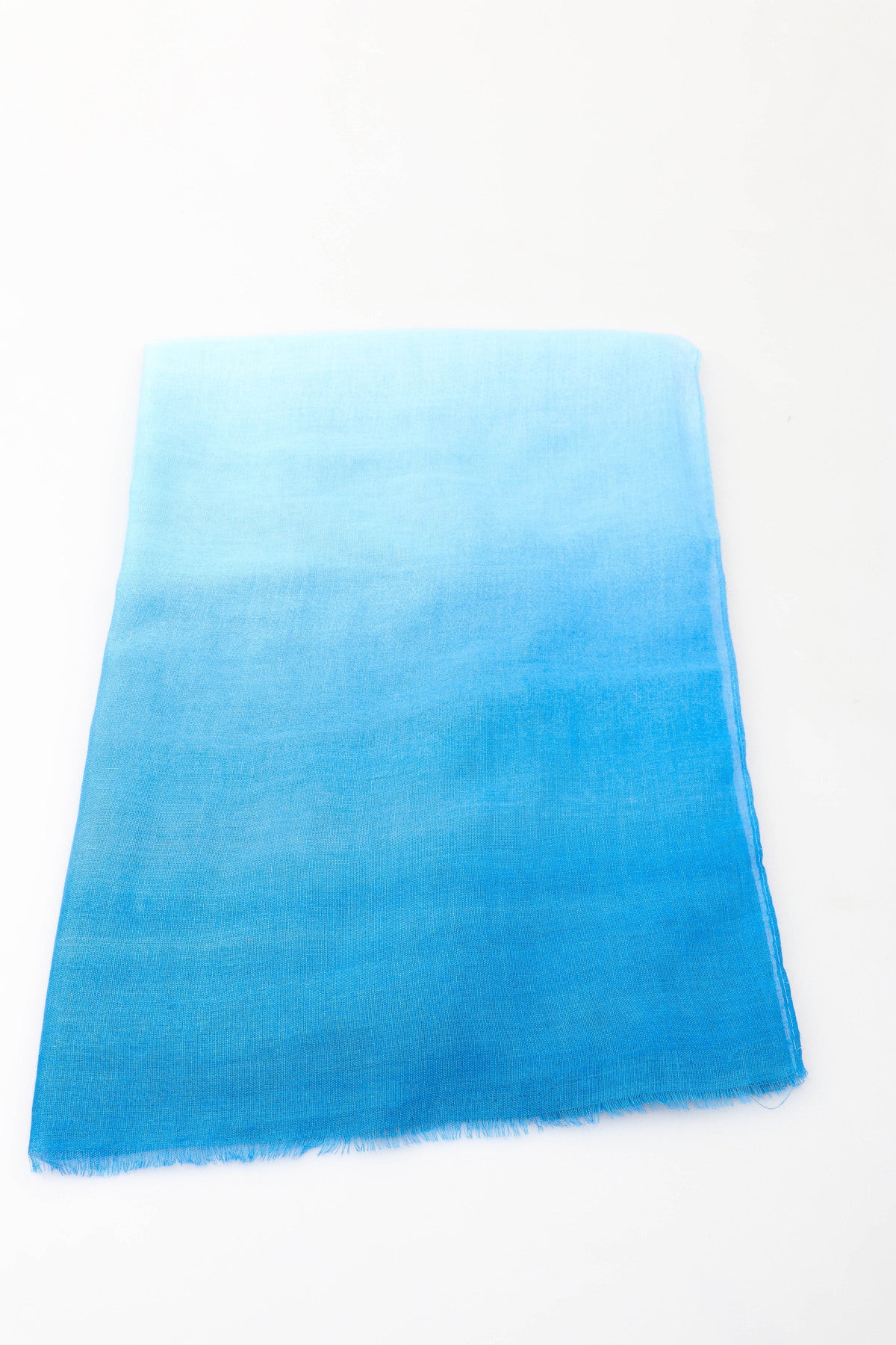 Blue gradient scarf on a white background