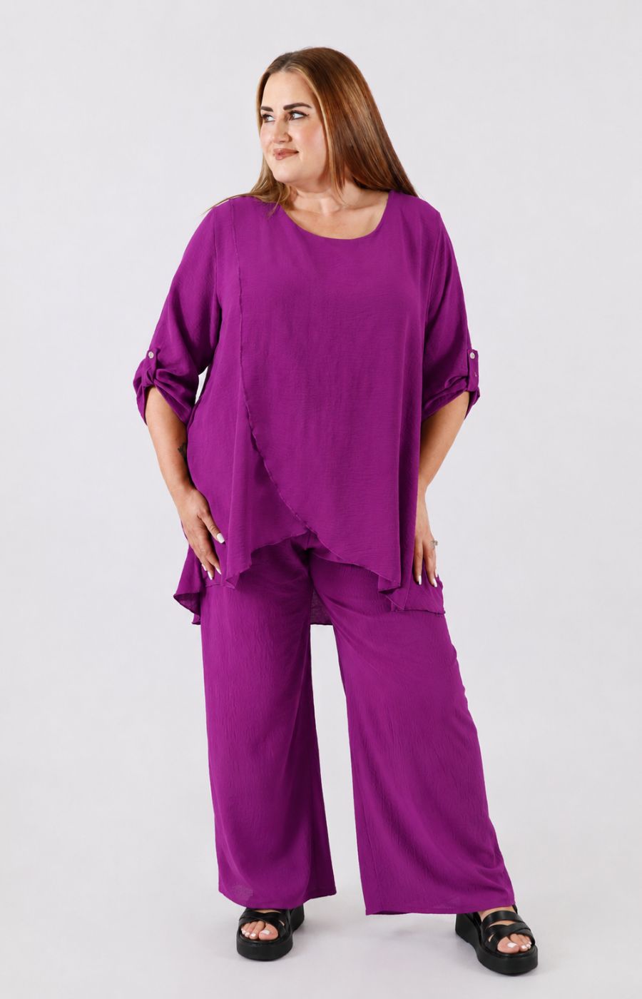 Shania Co-ord in Plum