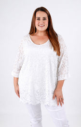 Sienna Lace Top in White