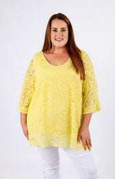 Sienna Lace Top in Yellow