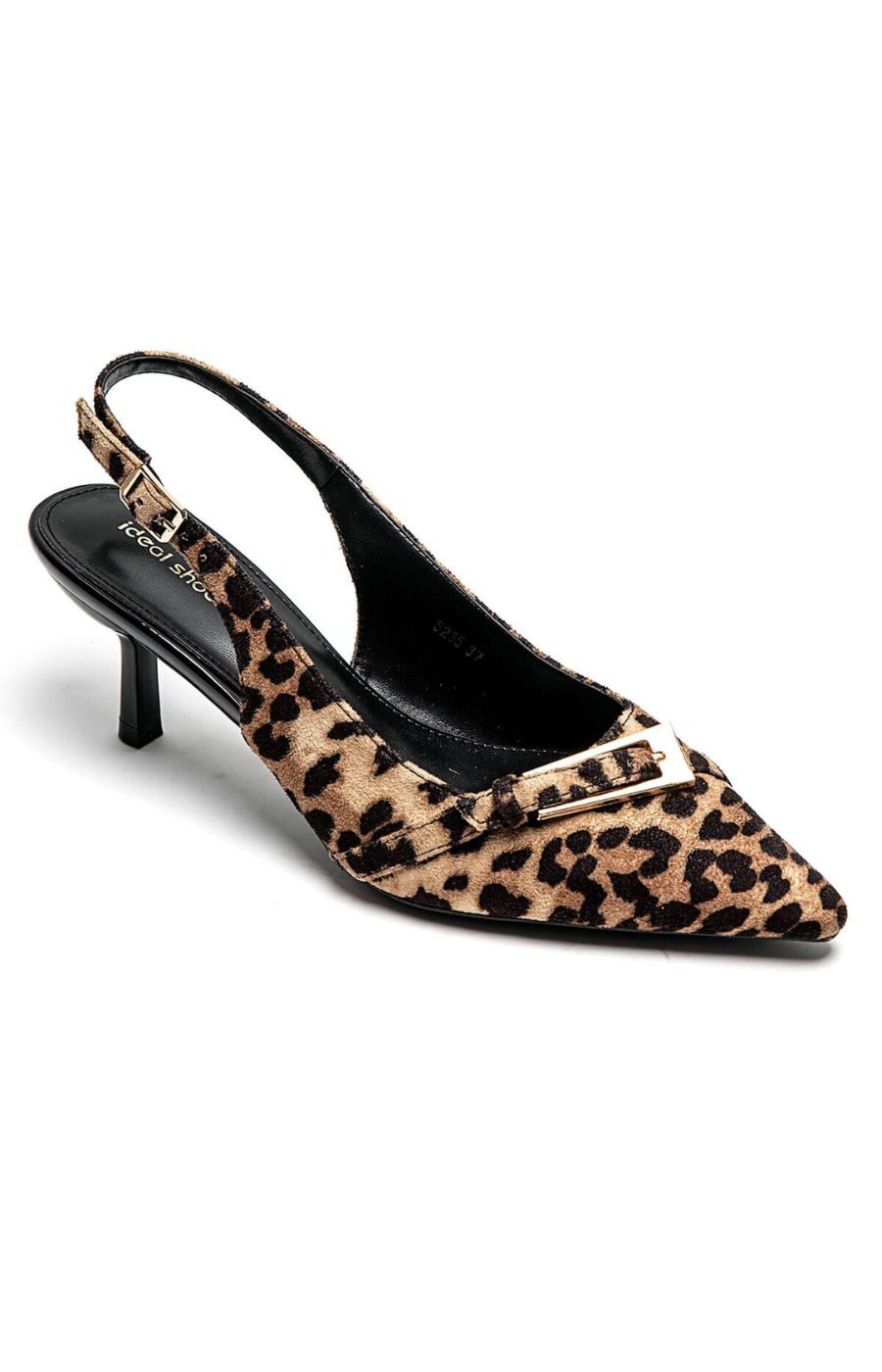 Sling Back Shoe in Leopard Print