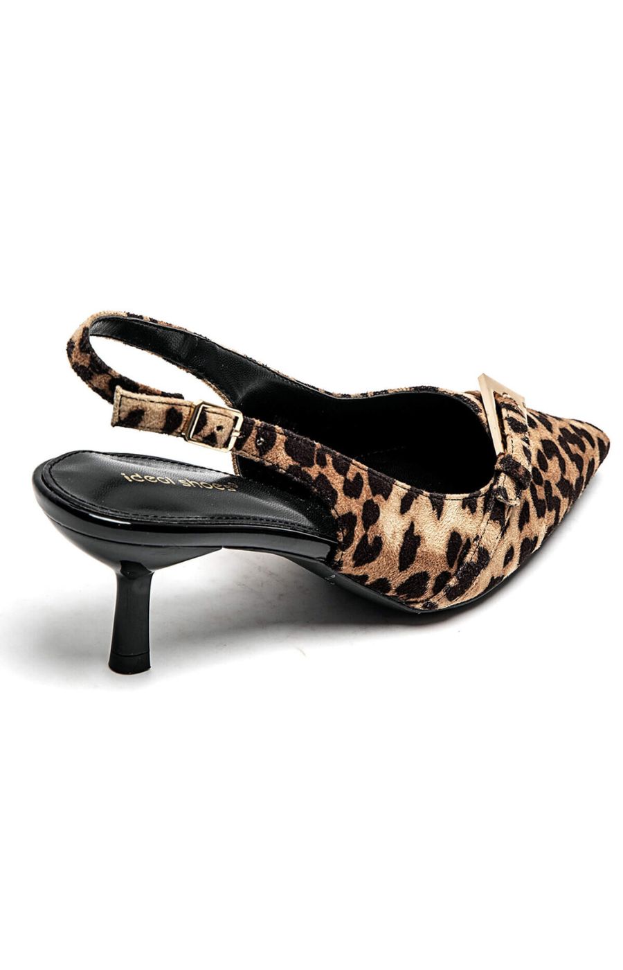 Sling Back Shoe in Leopard Print