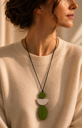 Sophie Angel Necklace in Lime