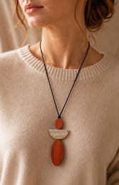 Sophie Angel Necklace in Orange