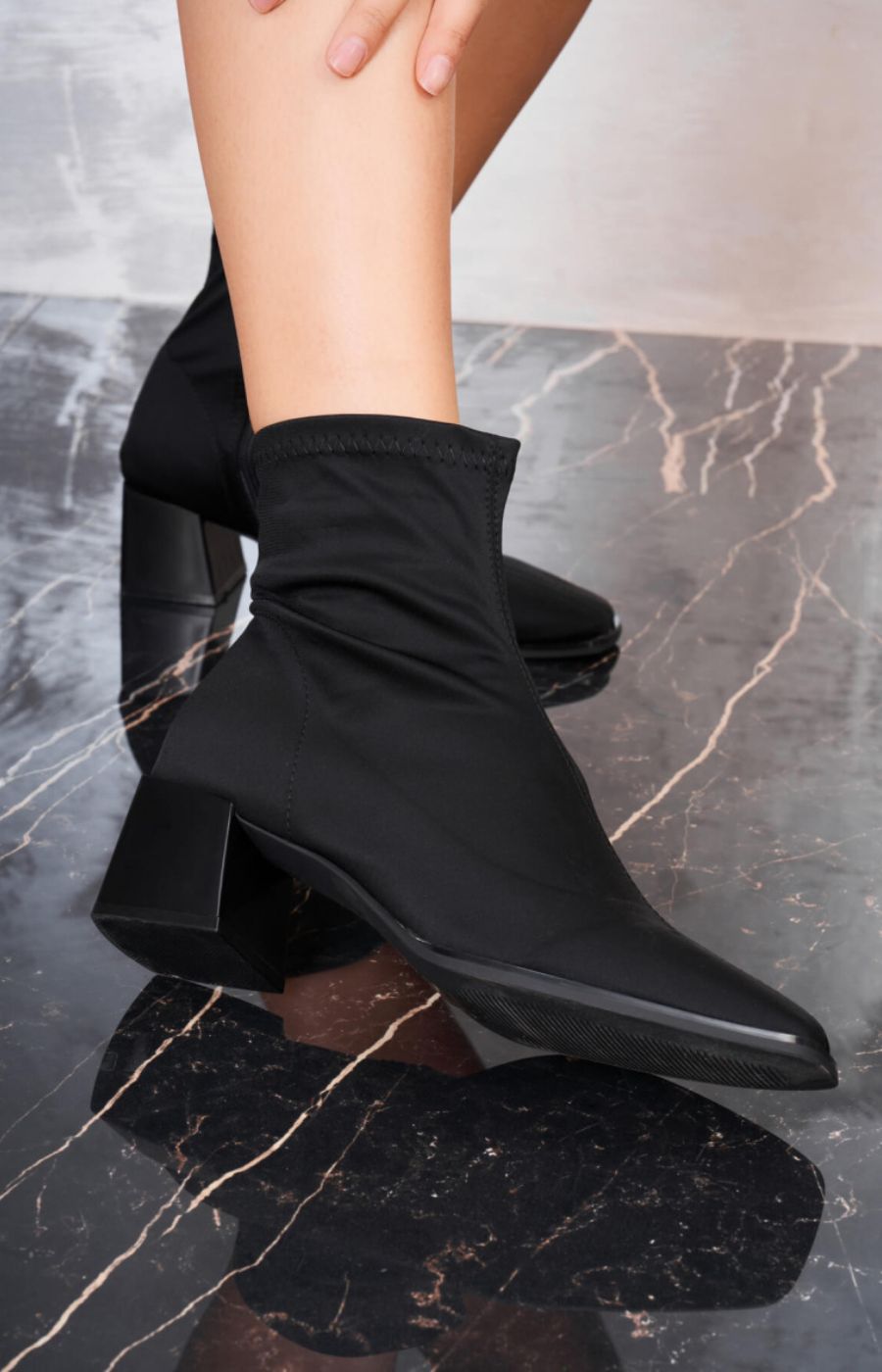 Square Toe Boot in Black