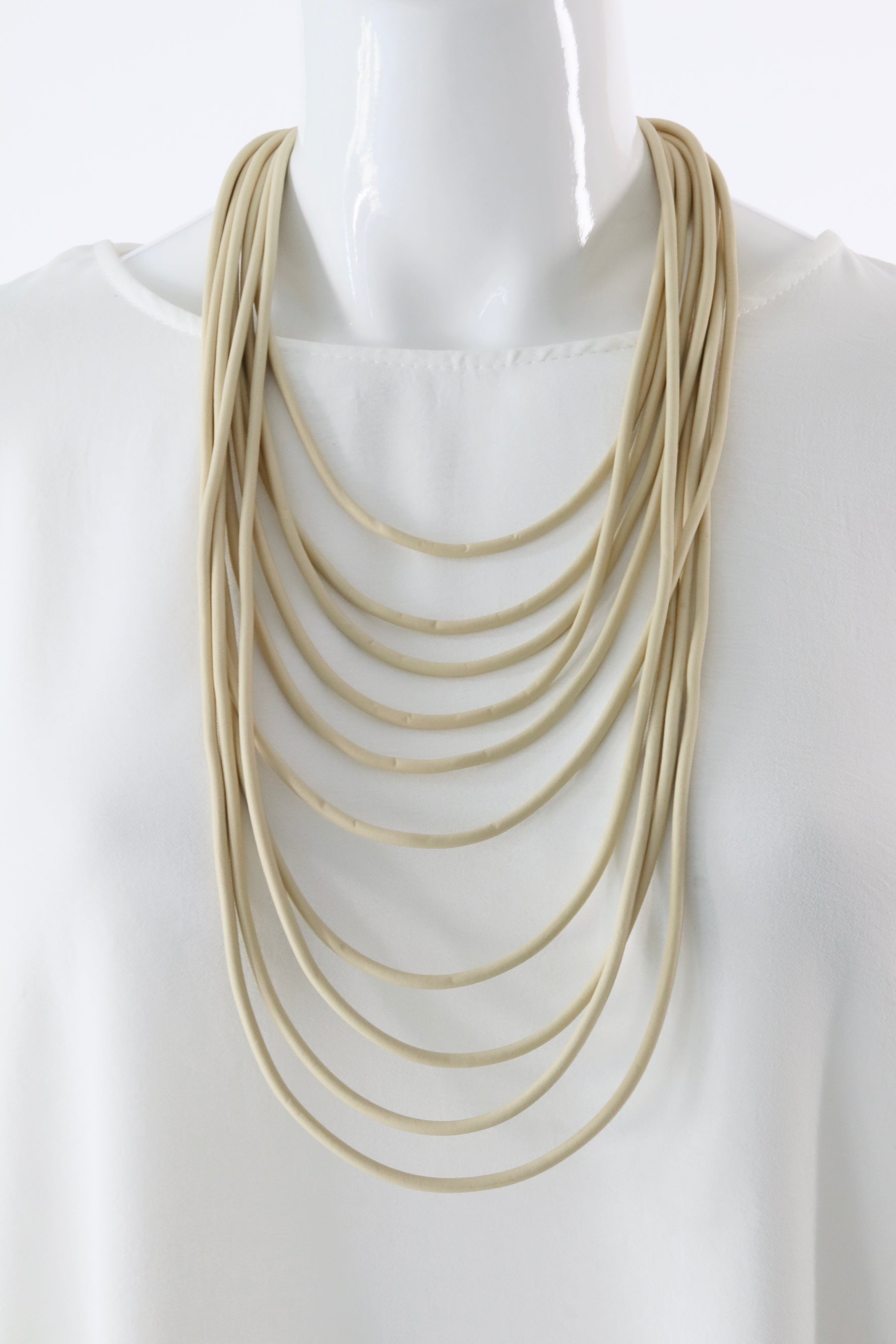 Talia Necklace in Beige