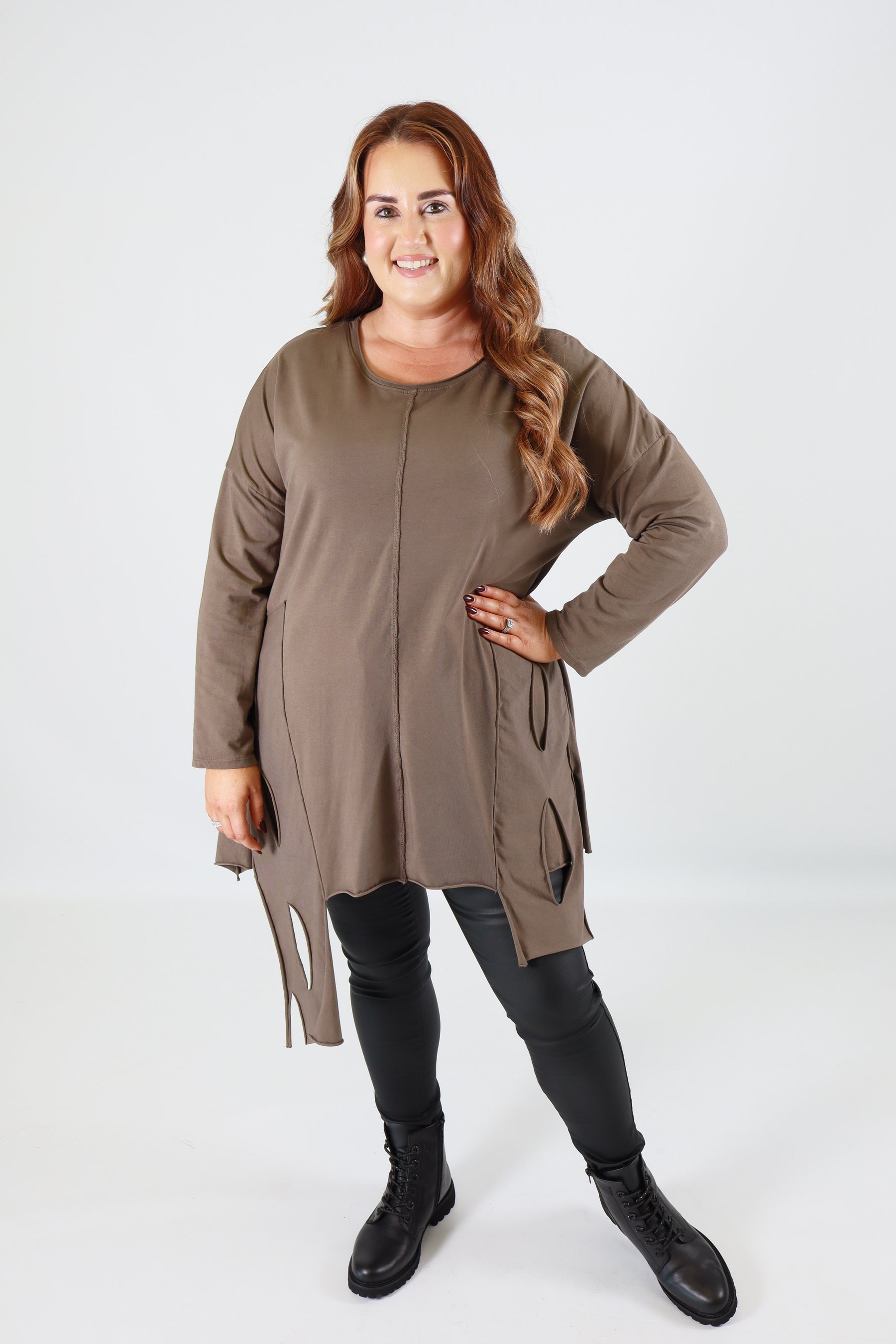 Tamsin Top In Taupe