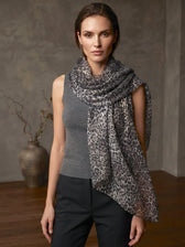 Tanya Scarf in Grey. This image was created using AI