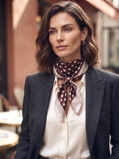 Taylor Silk Scarf in Brown