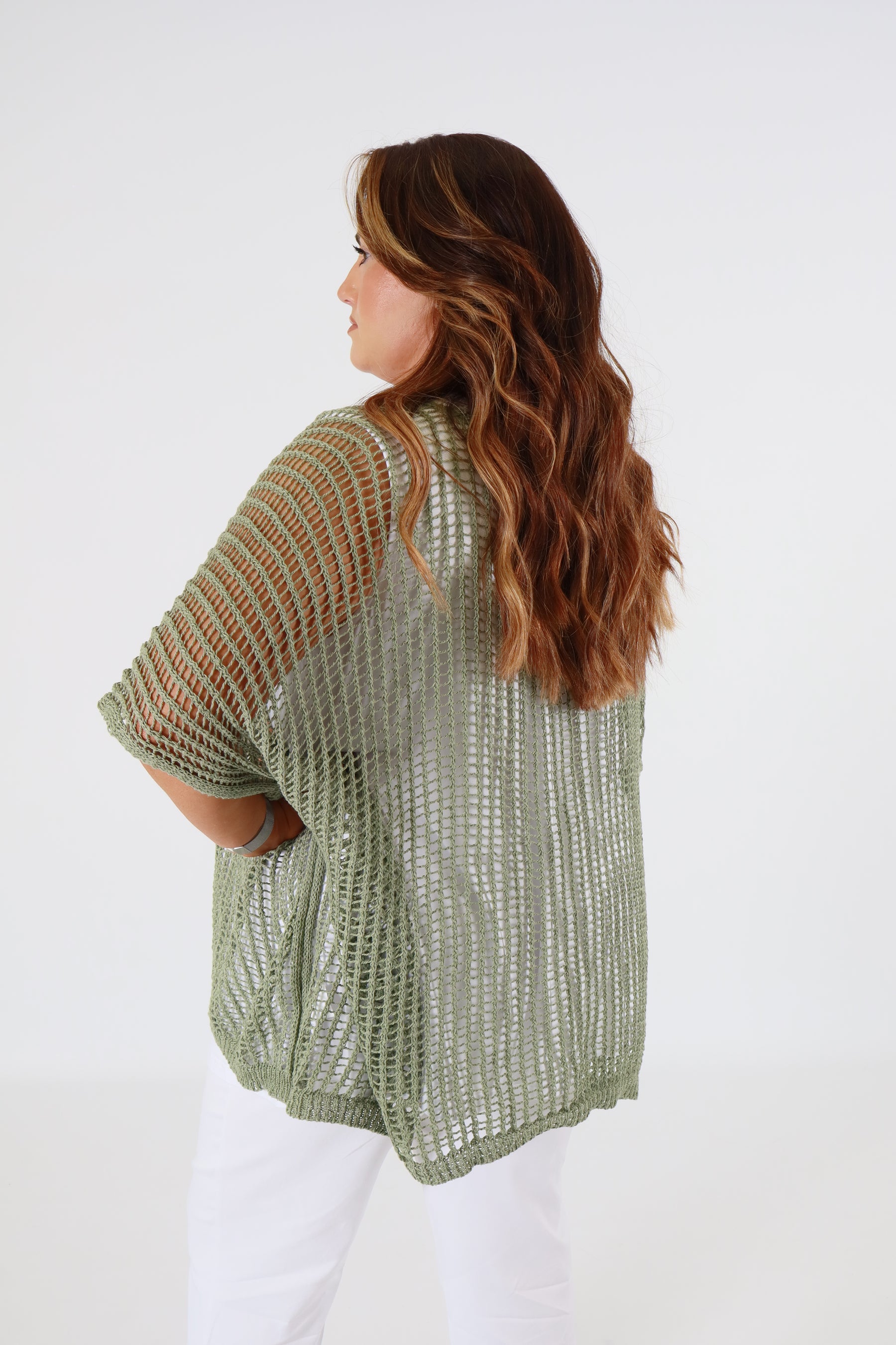Tilly Crochet Top in Khaki