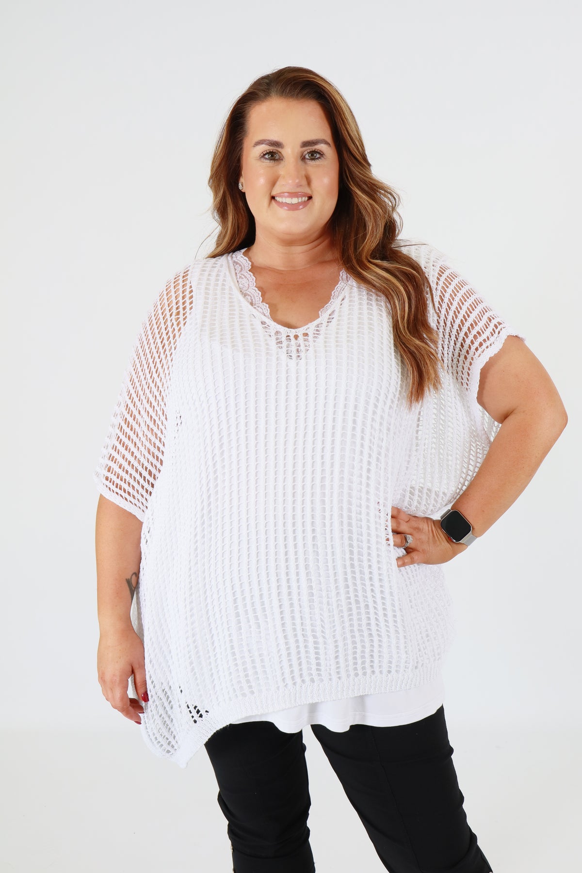 Tilly Crochet Top in White