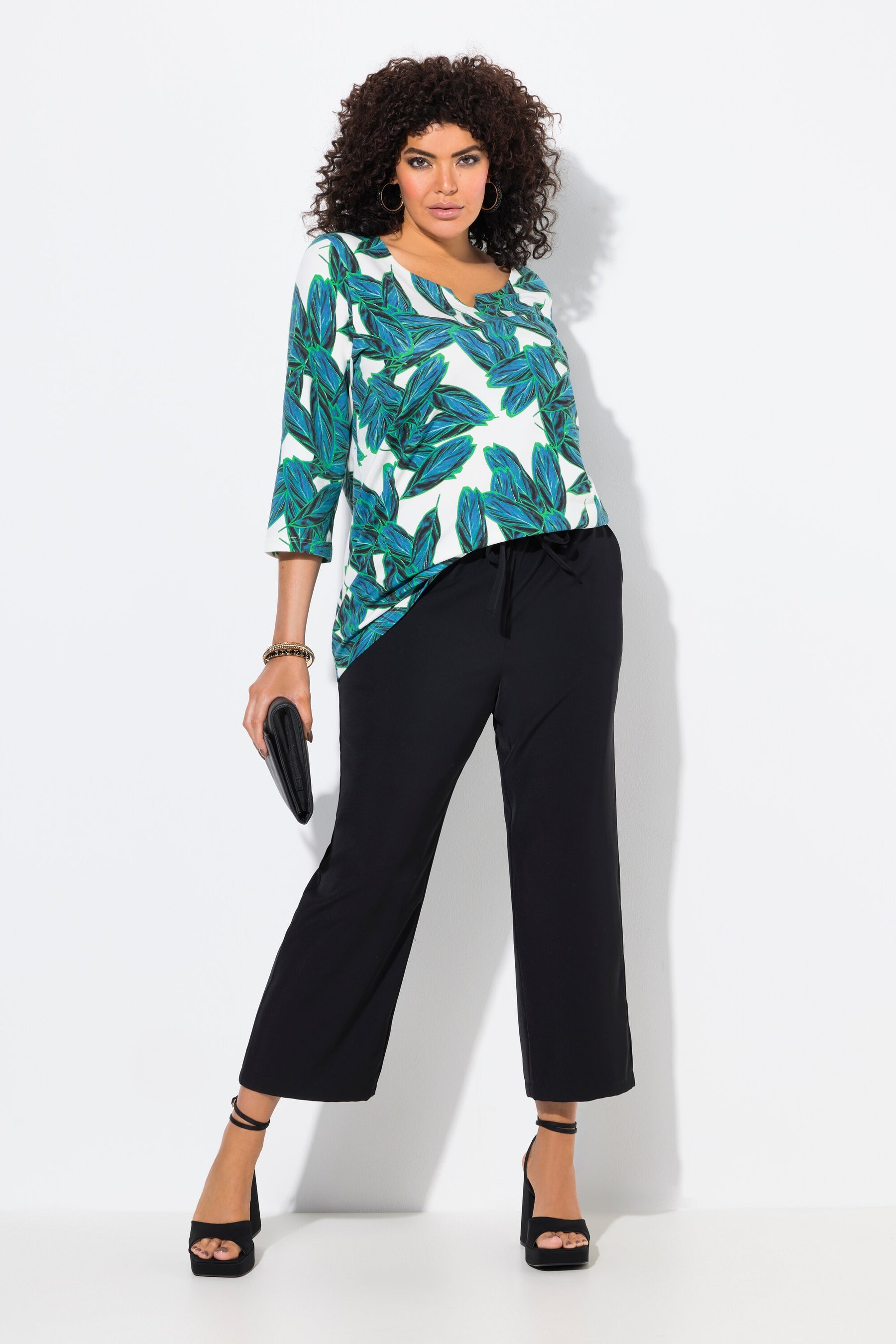 Ulla Popken Black 7/8th Trousers