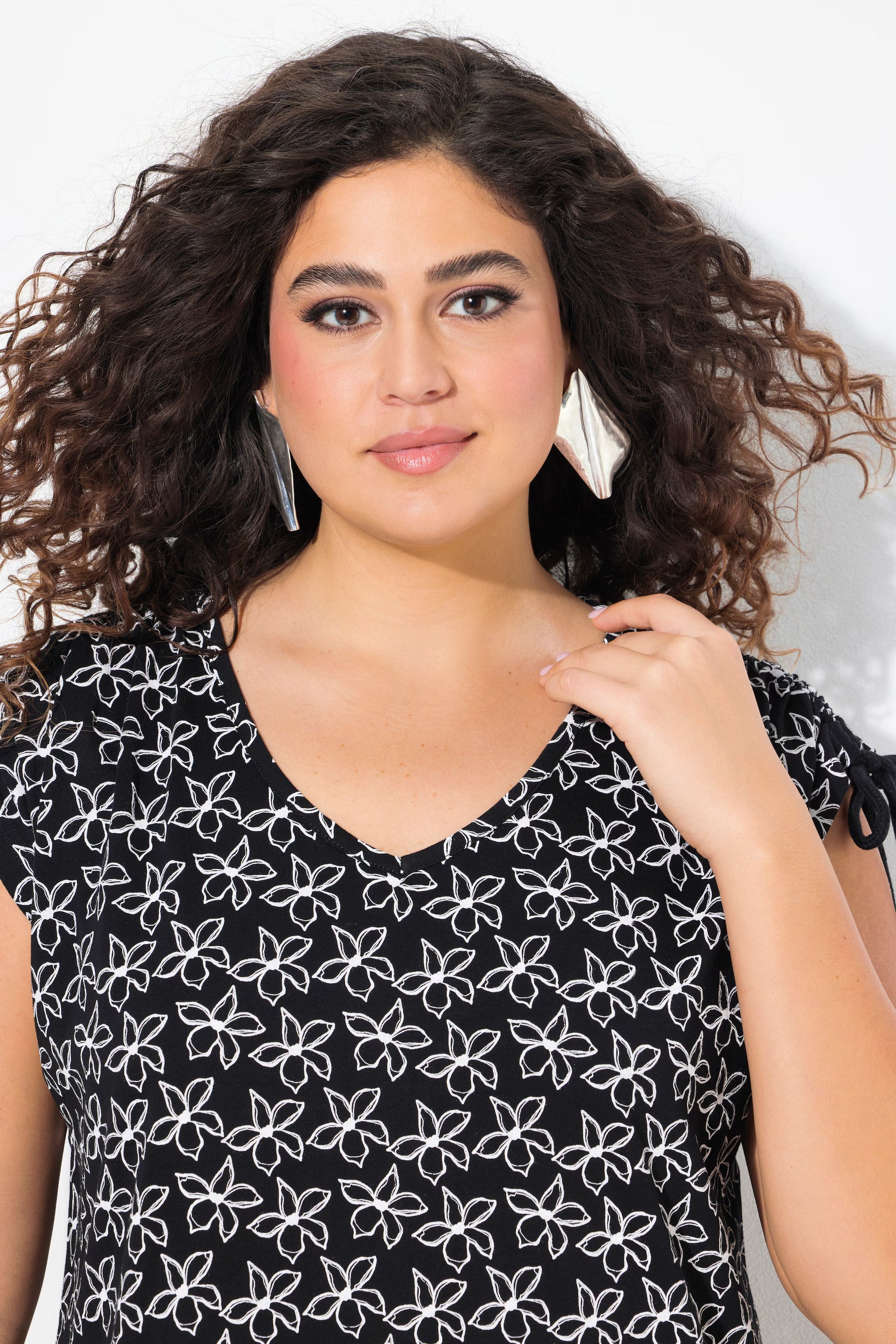 Ulla Popken Black Floral Dress